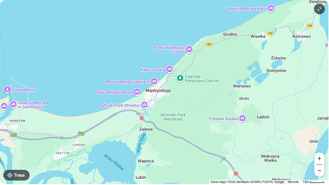 Mapa lokalizacji Blue Bay w Międzyzdrojach